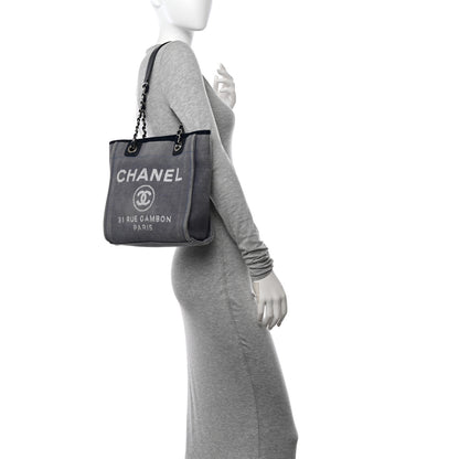 Chanel Canvas Mini Deauville Tote Denim Blue 2 of 12