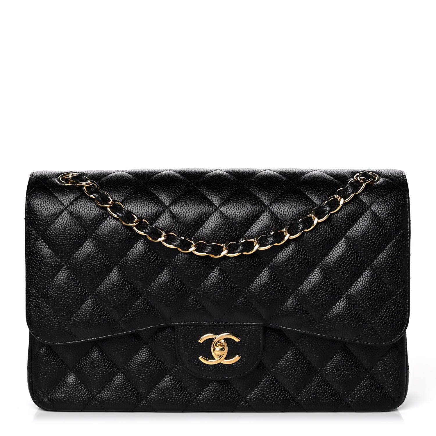 Chanel Caviar Quilted Jumbo Double Flap Black 1 of 13