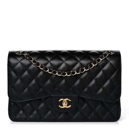 Chanel Caviar Quilted Jumbo Double Flap Black 1 of 13