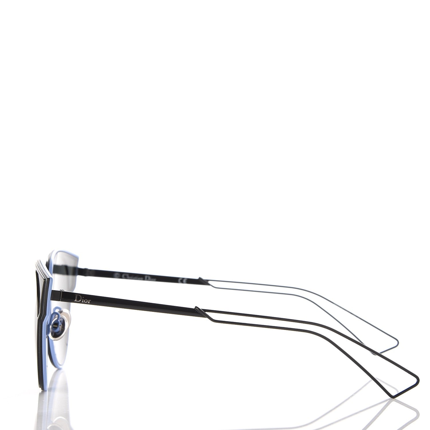Christian Dior Sculpt Cat Eye Sunglasses Black Gray 3 of 7