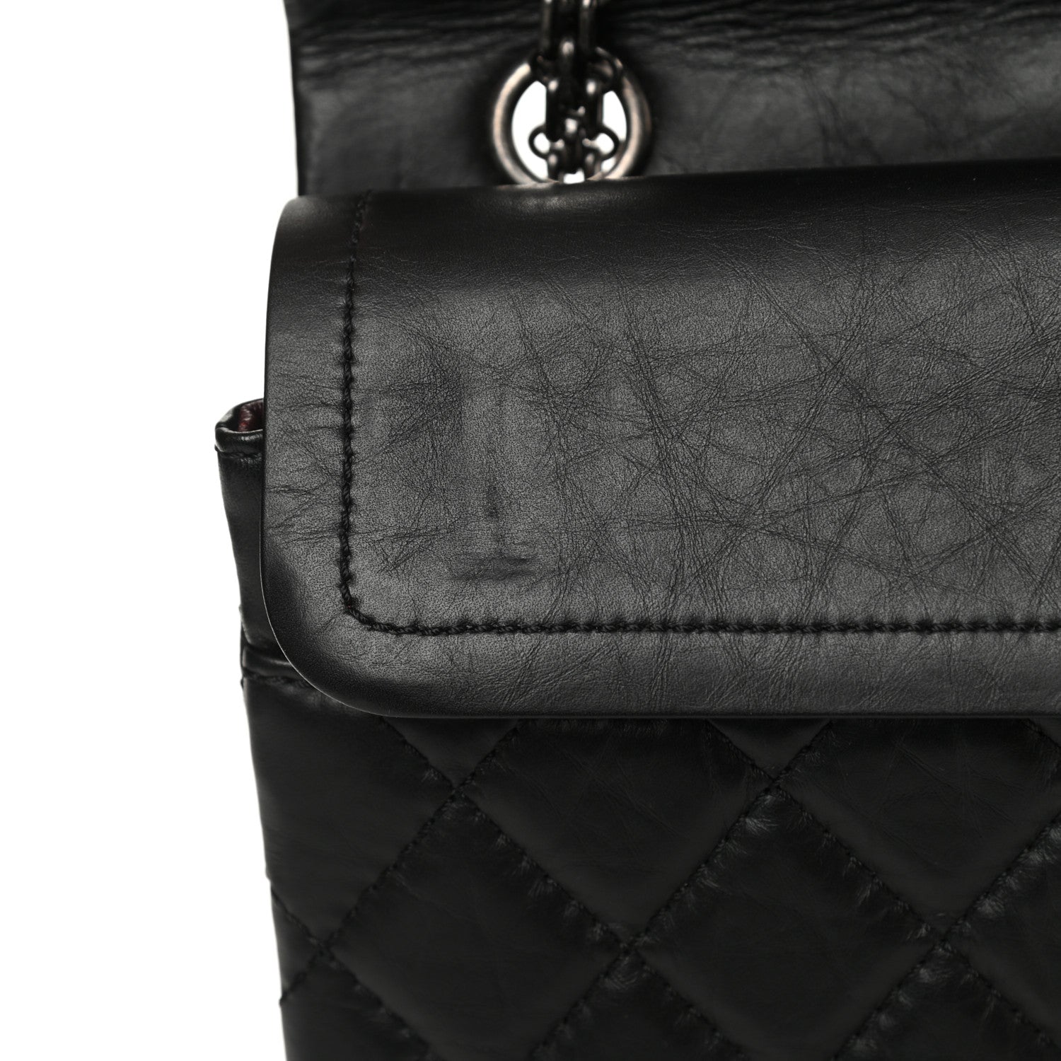 Chanel Aged Calfskin Quilted 2.55 Reissue 226 Flap Black 11 of 14