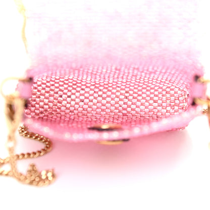 Fendi Glass Beaded Mini Pico Baguette Charm Orchidea 5 of 7