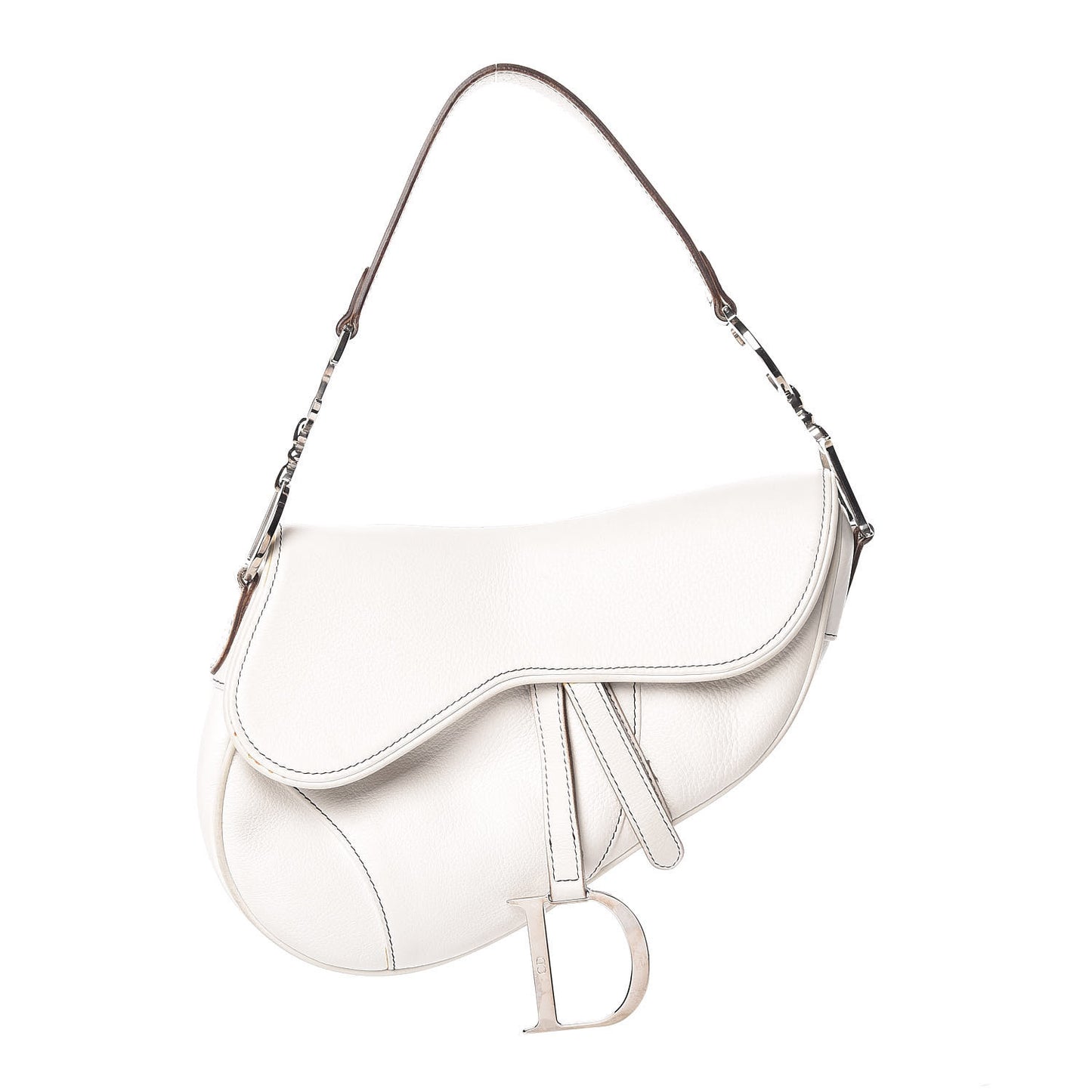 Calfskin Saddle Bag White