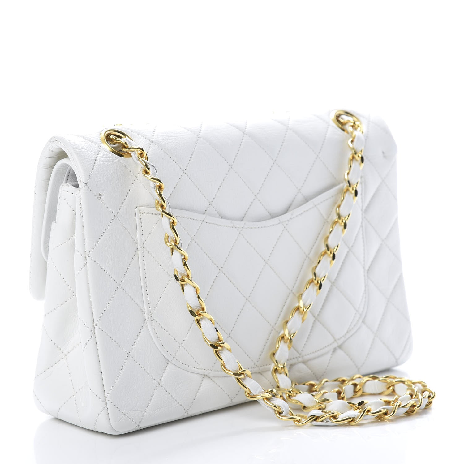 Chanel Lambskin Quilted Small Double Flap White 3 of 15