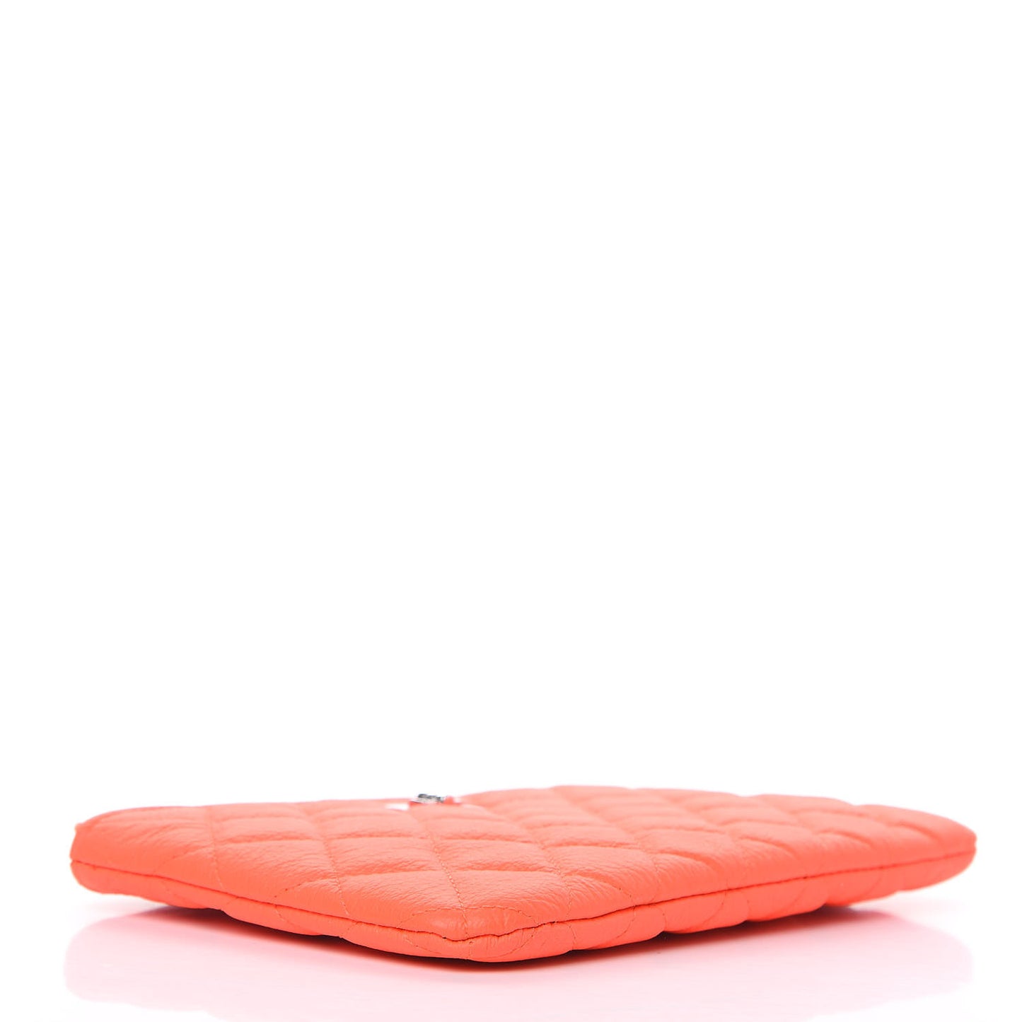 Goatskin Quilted Medium Reissue Cosmetic Case Orange