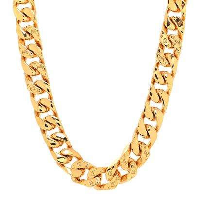 Louis Vuitton Metal Mens Chain Links Necklace Gold 1 of 5