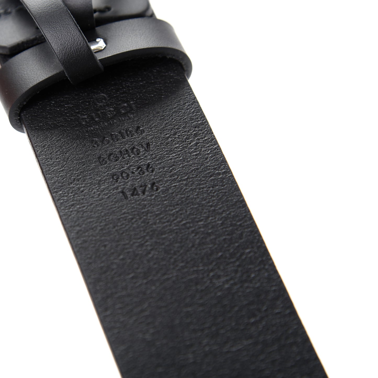Selleria Calfskin Monochrome Interlocking G 37mm Belt 90 36 Black