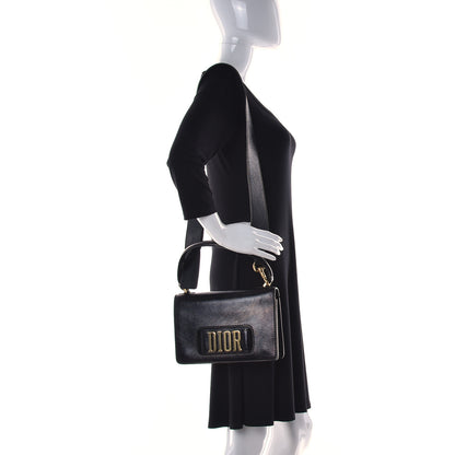 Christian Dior Crinkled Patent Lambskin Dio(r)evolution Top Handle Flap Bag Black 3 of 17