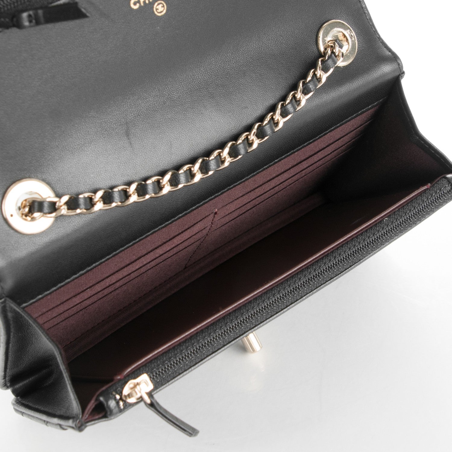 Chanel Lambskin Quilted Trendy CC Wallet On Chain WOC Black 5 of 10