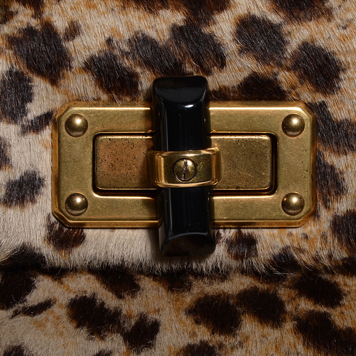 Lanvin Leopard Print Calf Hair Happy Shoulder Bag 10 of 10