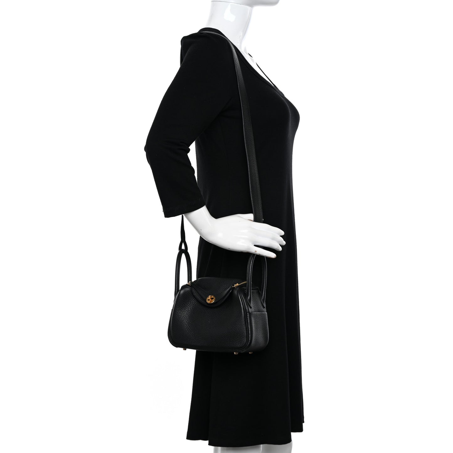Taurillon Clemence Mini Lindy 20 Black