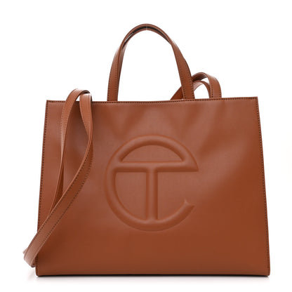 Telfar Vegan Leather Medium Shopping Bag Tan 1 of 9
