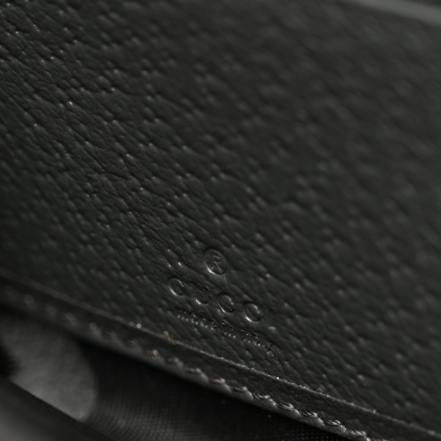 GG Supreme Monogram Textured Dollar Calfskin Ophidia Zip Around Wallet Grey Black Graphite Grey