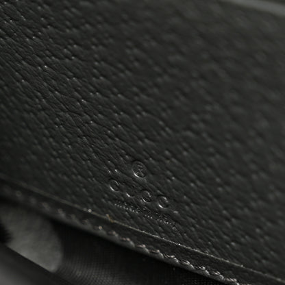 Gucci GG Supreme Monogram Textured Dollar Calfskin Ophidia Zip Around Wallet Grey Black Graphite Grey 6 of 9