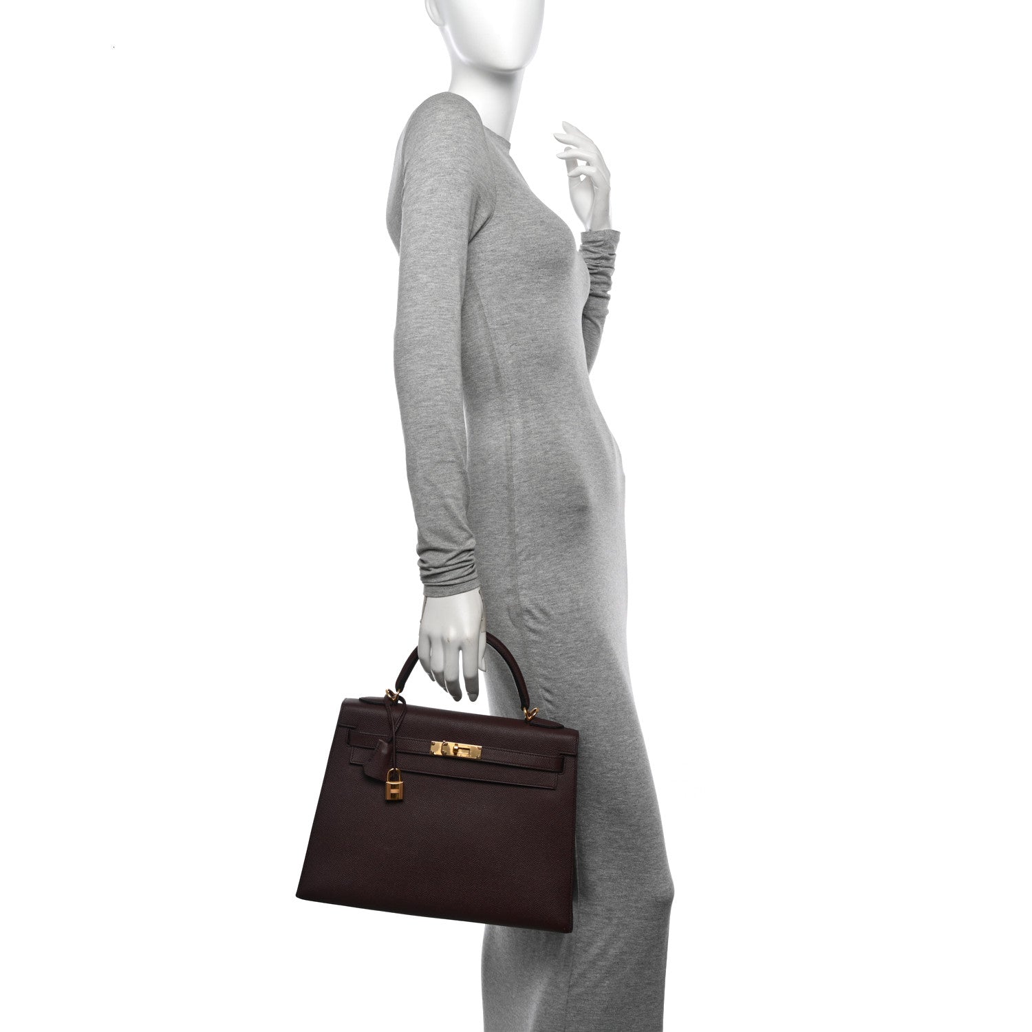 Hermes Epsom Kelly Sellier 32 Rouge Sellier 2 of 18
