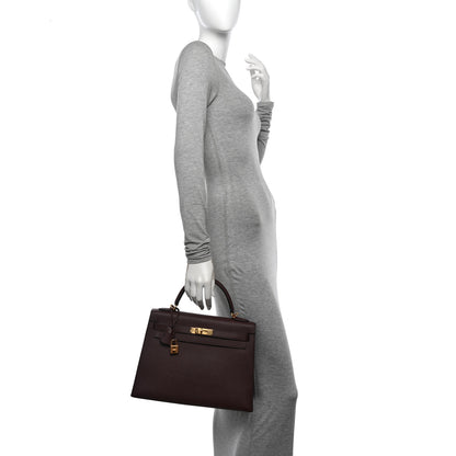 Hermes Epsom Kelly Sellier 32 Rouge Sellier 2 of 18