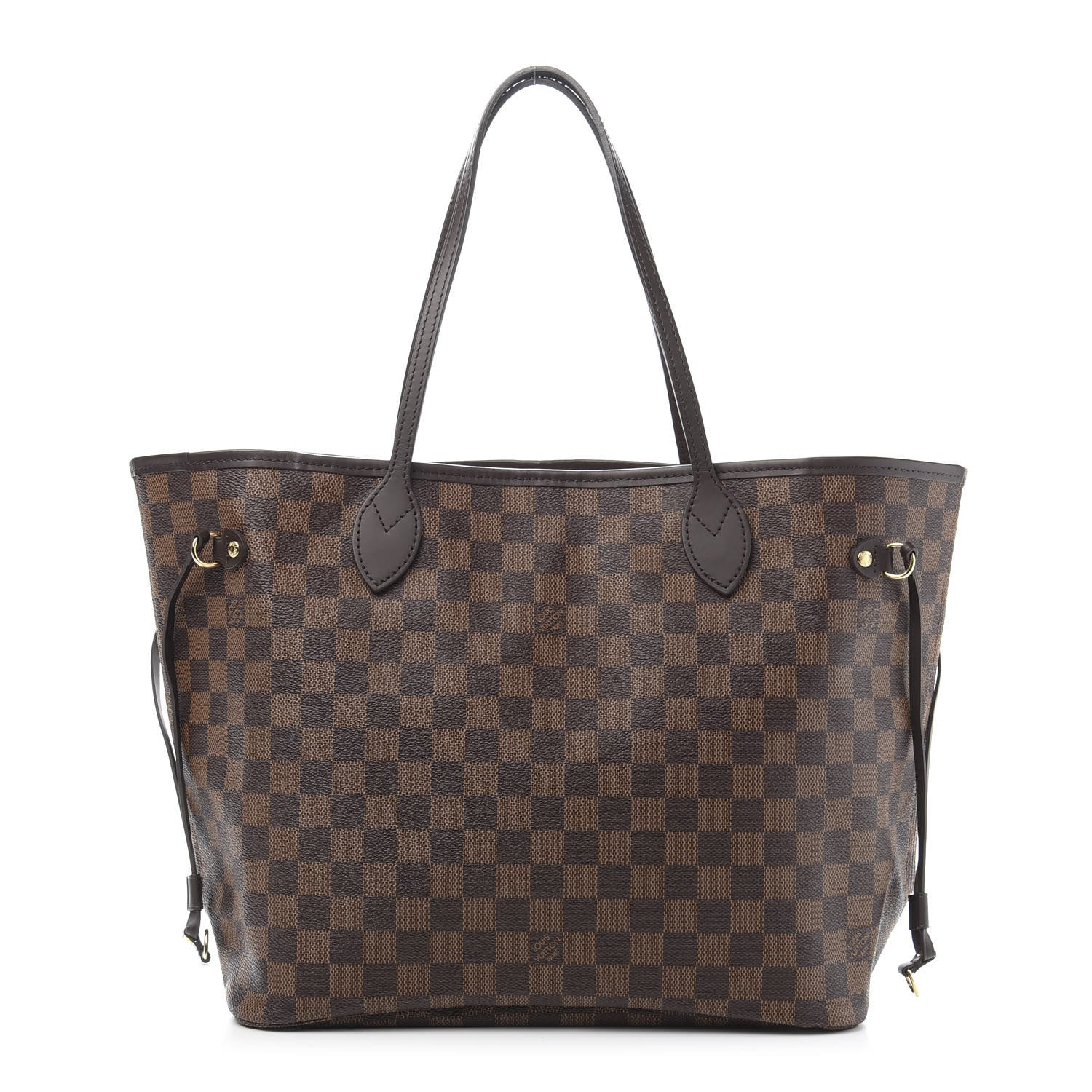 Louis Vuitton Damier Ebene Neo Neverfull MM Rose Ballerine 1 of 12