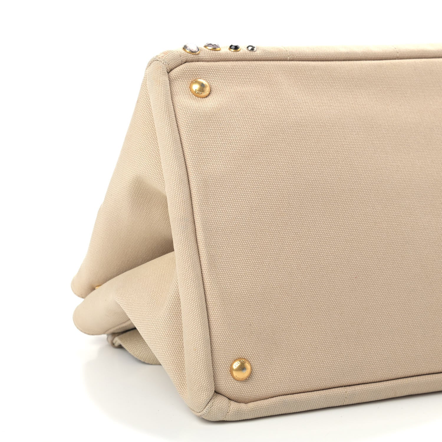 Prada Canapa Crystal Studded Tote Corda 11 of 12
