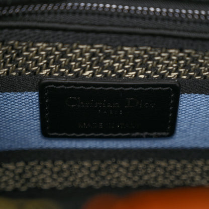 Christian Dior Canvas Pixel Zodiac Embroidered Medium Lady D-Lite Nero Multicolor 6 of 9