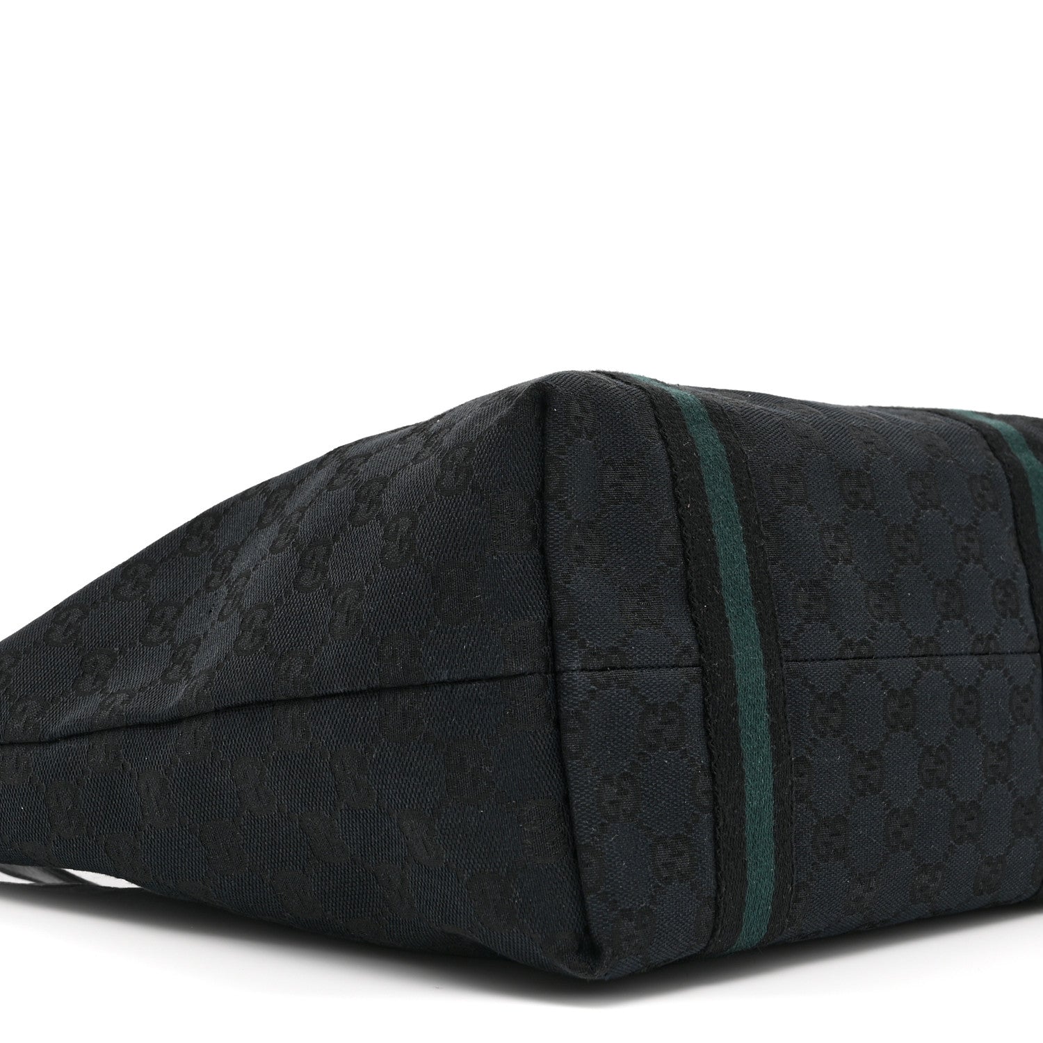 Gucci Denim Monogram Medium Jolicoeur Tote Black 9 of 10