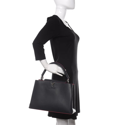 Louis Vuitton Taurillon Capucines MM Cobalt 2 of 10