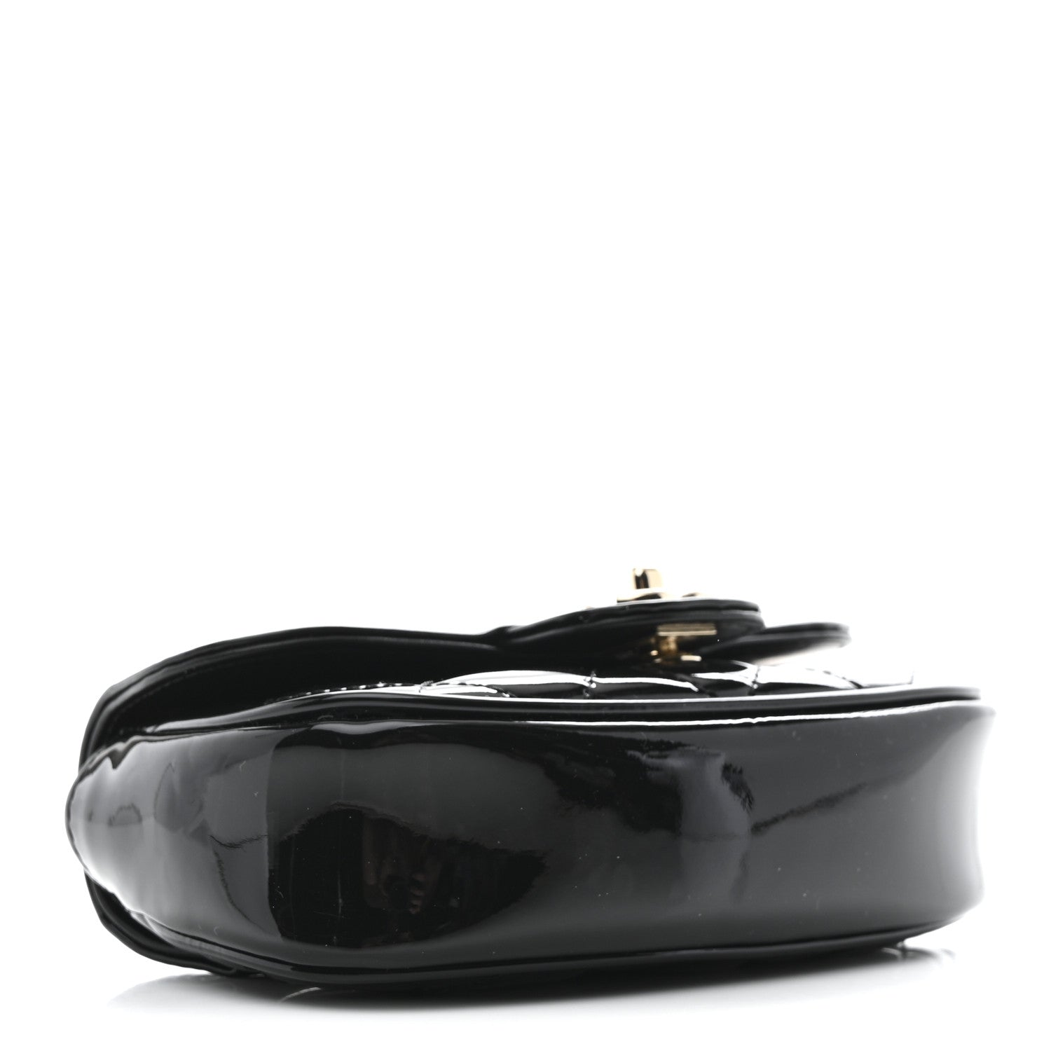 Chanel Patent Calfskin Quilted Mini Clutch Black 4 of 11