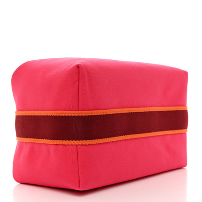Hermes Canvas Large Bride-A-Brac Pouch Hibiscus 4 of 6
