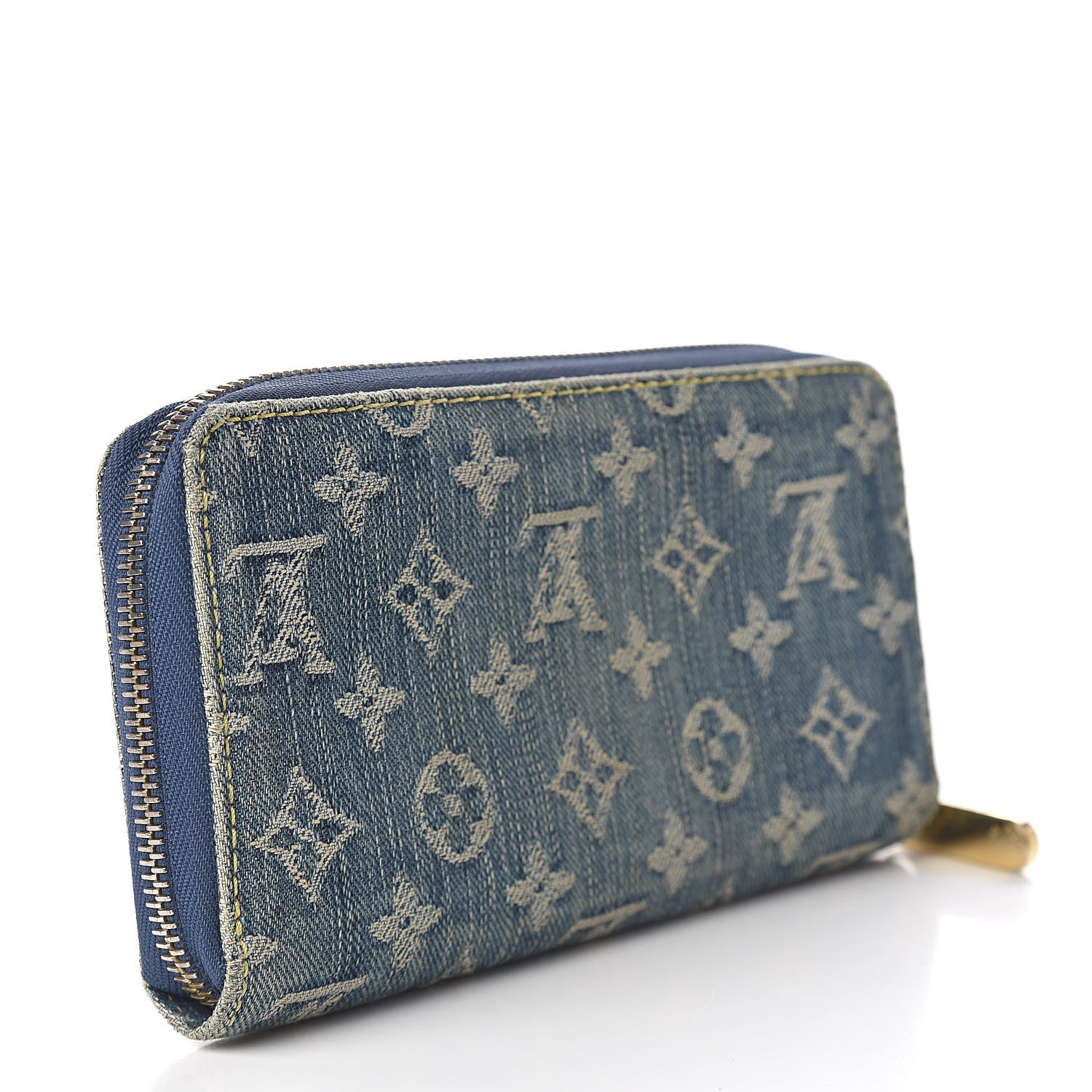 Louis Vuitton Monogram Denim Zippy Wallet Blue 3 of 7