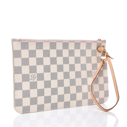 Louis Vuitton Damier Azur Neverfull MM GM Pochette Rose Ballerine 3 of 7