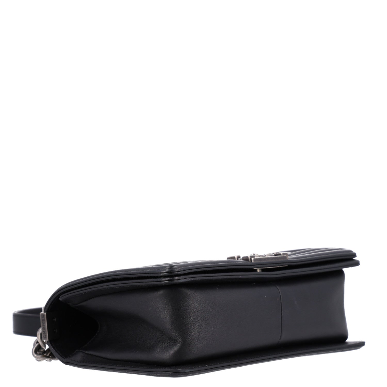 Chanel Lambskin Chevron Quilted Medium Boy Flap Black 4 of 10