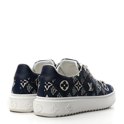 Louis Vuitton Jacquard Since 1854 Time Out Sneakers 38 Blue 4 of 7