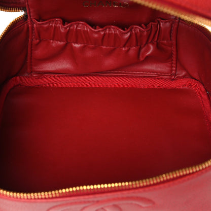 Chanel Caviar Vanity Cosmetic Case Red 5 of 11