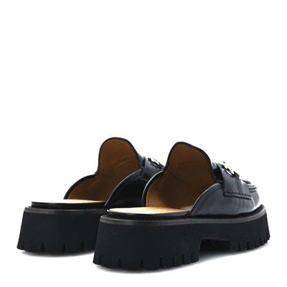 Gucci Magnum Calfskin Womens Horsebit Platform Mules 36 Black 5 of 11