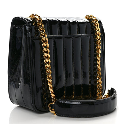 Saint Laurent Patent Calfskin Matelasse Monogram Medium Vicky Chain Bag Black 3 of 10