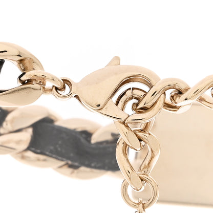 Chanel Metal Lambskin CC Square Choker Gold Black White 5 of 6