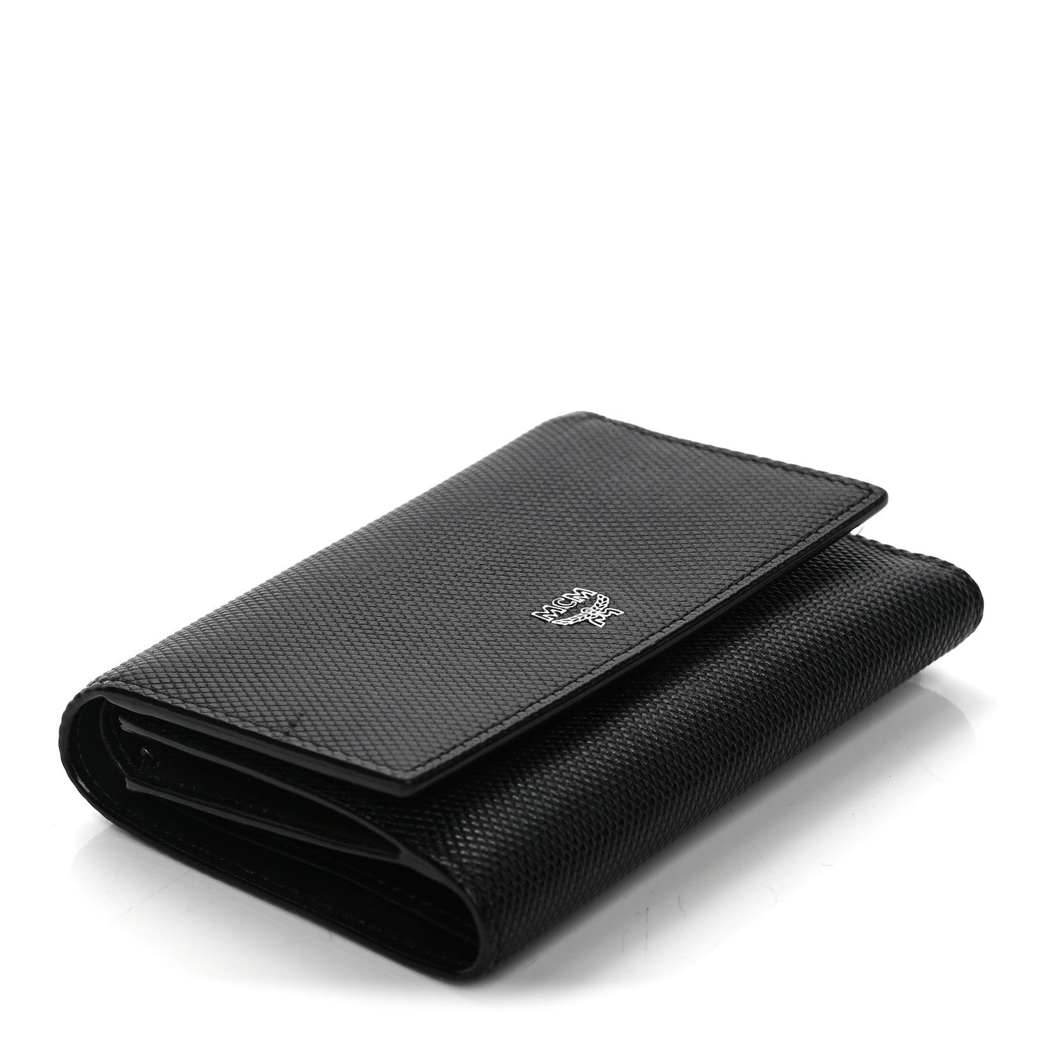 MCM Saffiano Tri-Fold Wallet Black 4 of 7