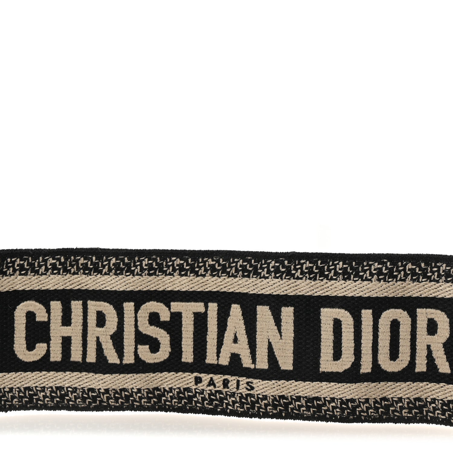 Christian Dior Canvas Embroidered Shoulder Strap Black 4 of 5