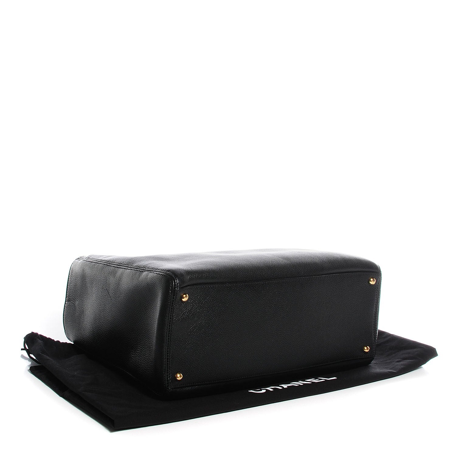 Chanel Calfskin Cerf Executive Shopper Tote Black 4 of 8