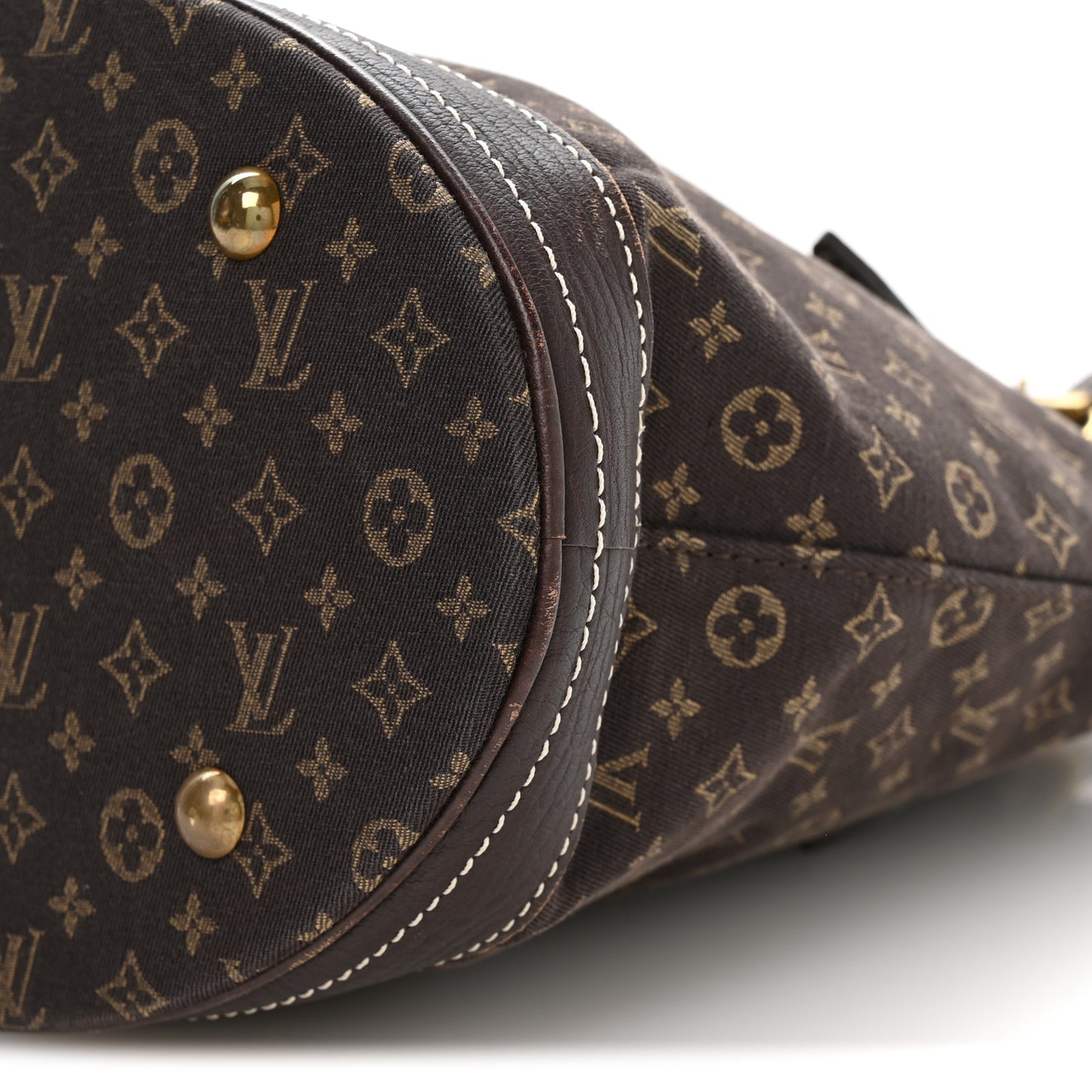 Mini Lin Monogram Bucket Bag Ebene