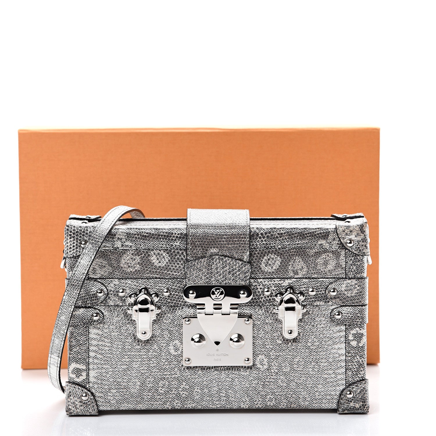 Louis Vuitton Lizard Petite Malle Silver 11 of 11