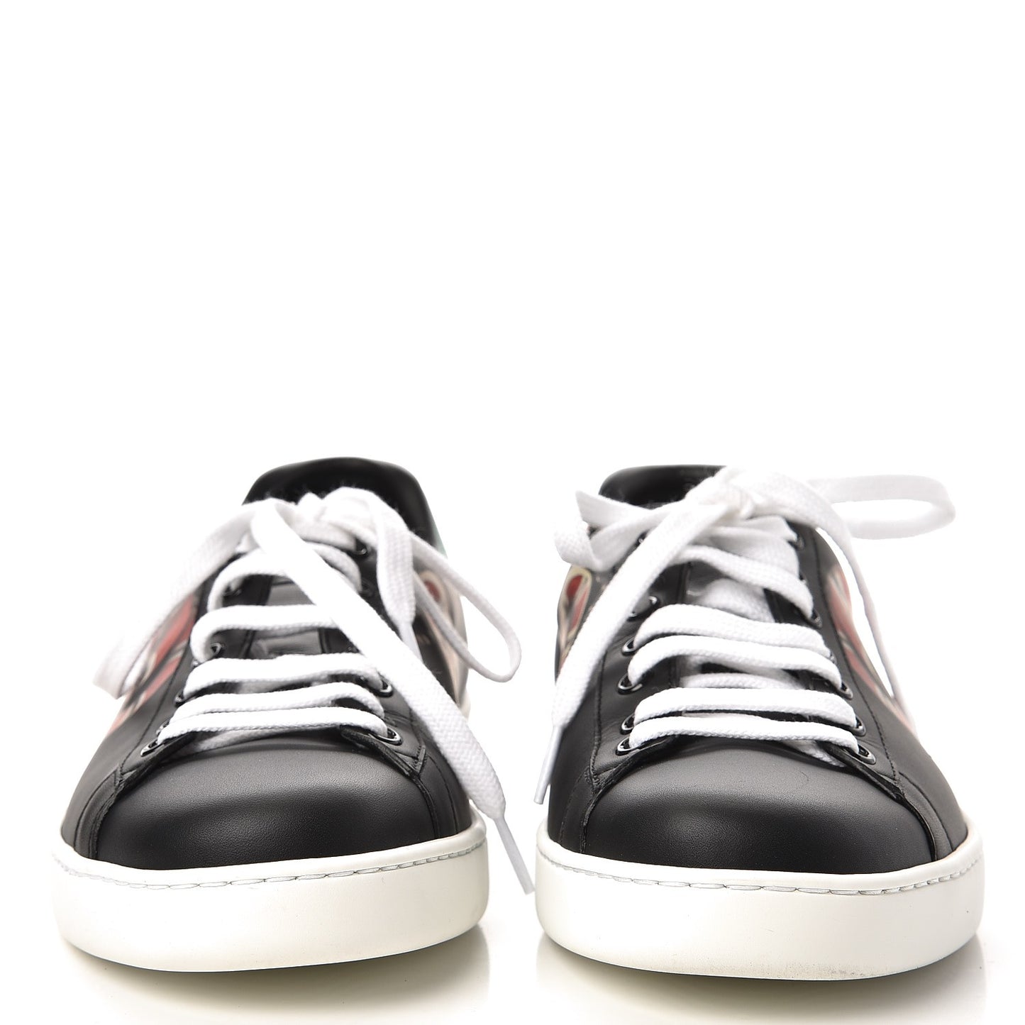 Calfskin Kingsnake Mens Ace Sneakers 8 Black Multicolor