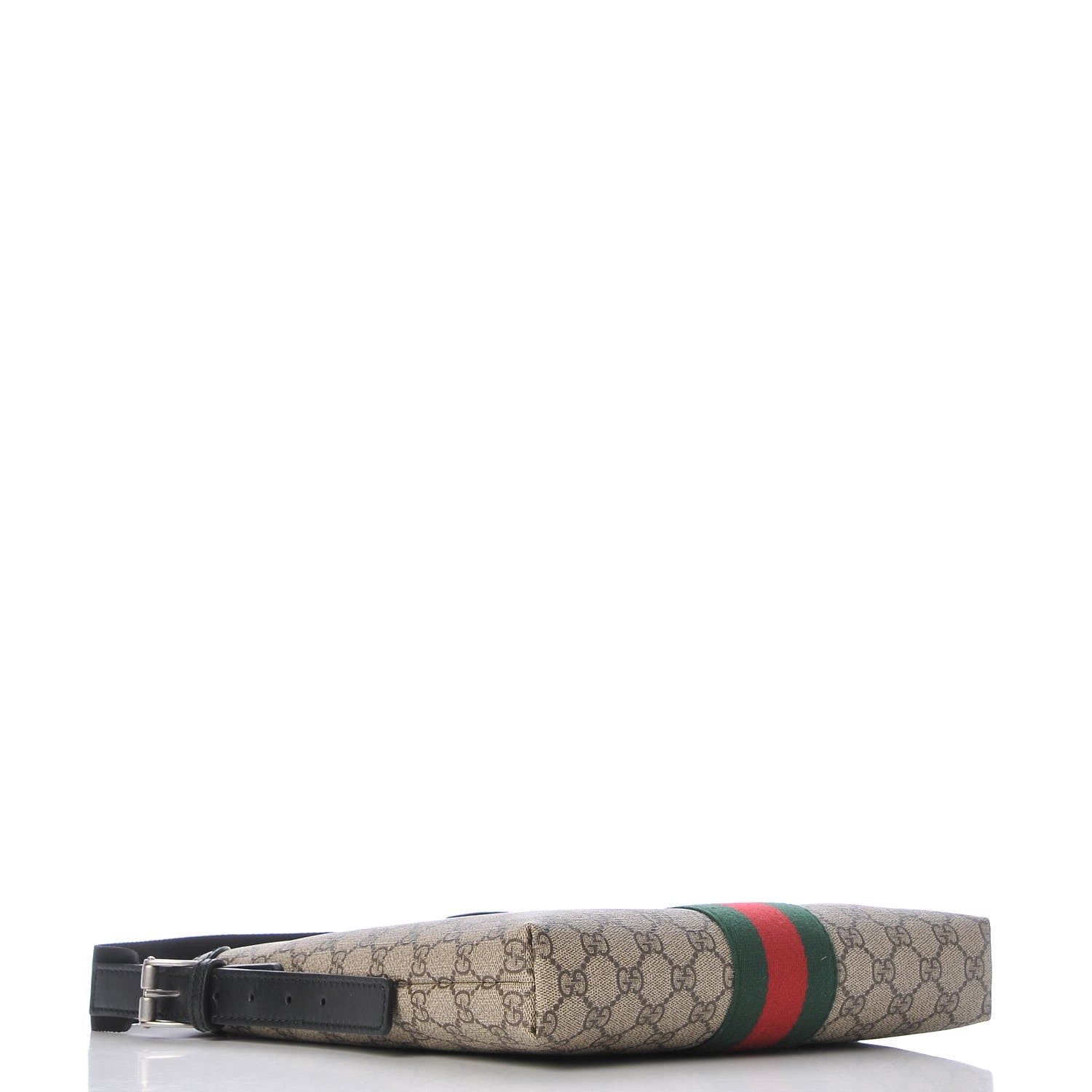 Gucci GG Supreme Monogram Web Messenger Bag Black 4 of 9