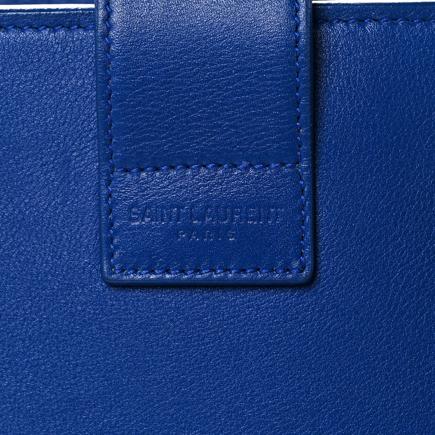 Calfskin Small Monogram Cabas Blue Majorelle