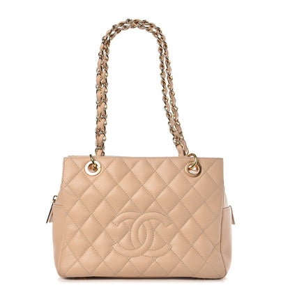 Chanel Caviar Quilted Petit Timeless Tote PTT Beige 1 of 10