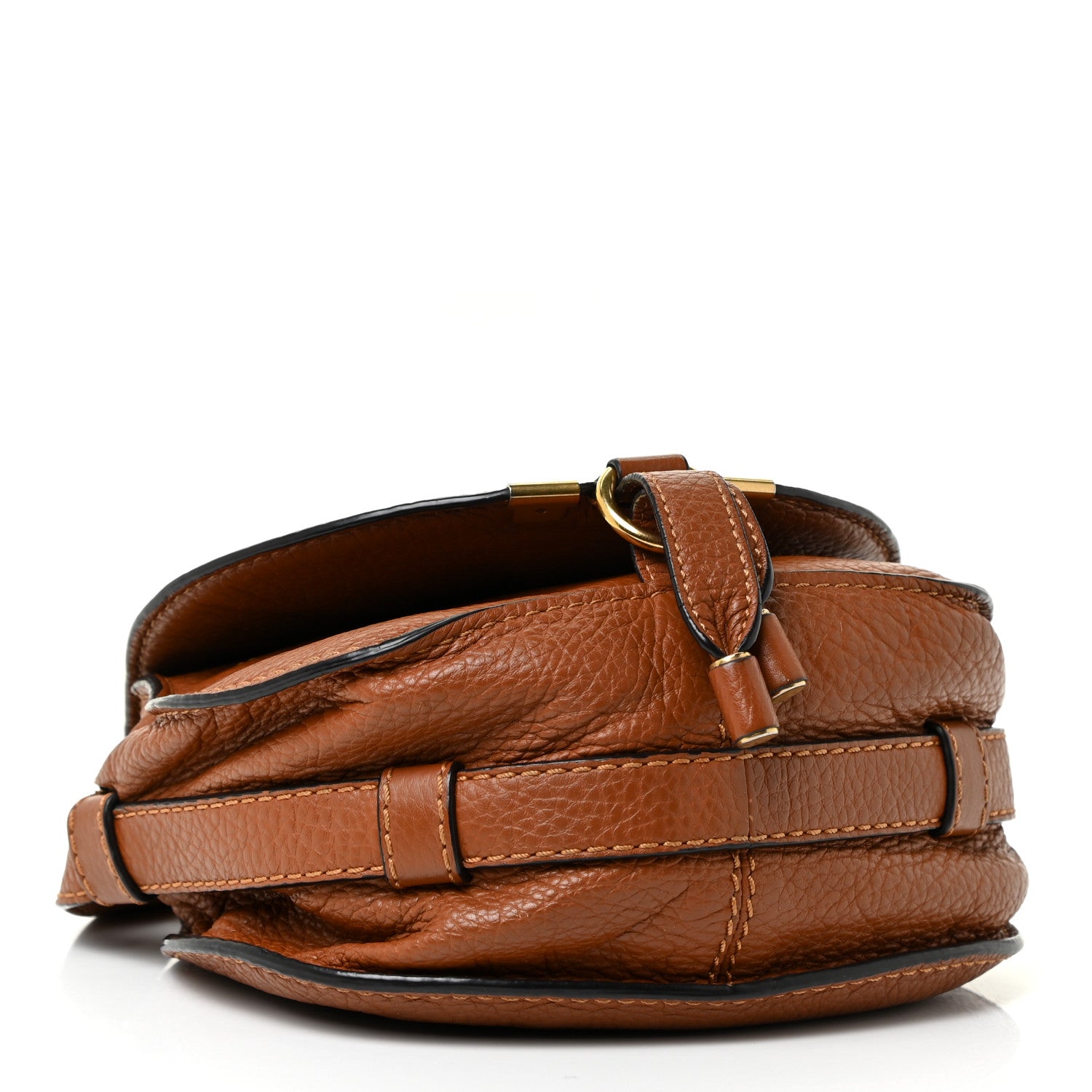 Chloe Calfskin Mini Marcie Round Crossbody Bag Tan 4 of 18