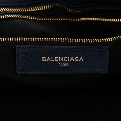 Balenciaga Chevre Gold Metallic Edge Hardware City Bleu Nuit Dark Sea 7 of 11