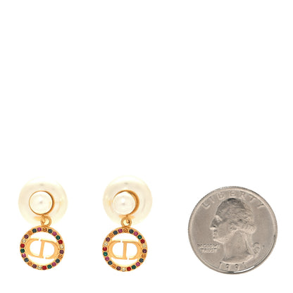 Christian Dior Pearl Crystal Dior Tribales Drop Earrings Gold Multicolor 2 of 5