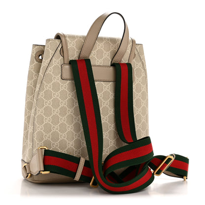 Gucci GG Supreme Monogram Azalea Calfskin Retro Interlocking G Buckle Backpack Beige Mystic White 3 of 14