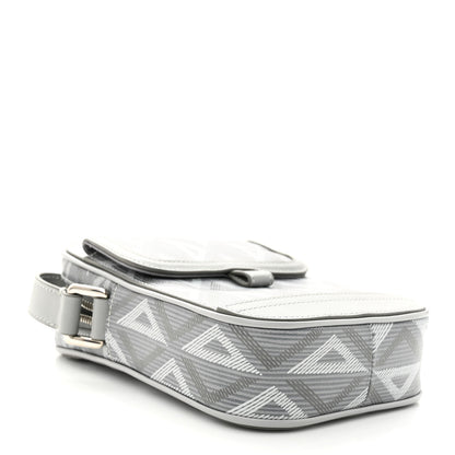 Christian Dior Coated Canvas CD Diamond Hit The Road Vertical Wallet On Strap Grey 4 of 11