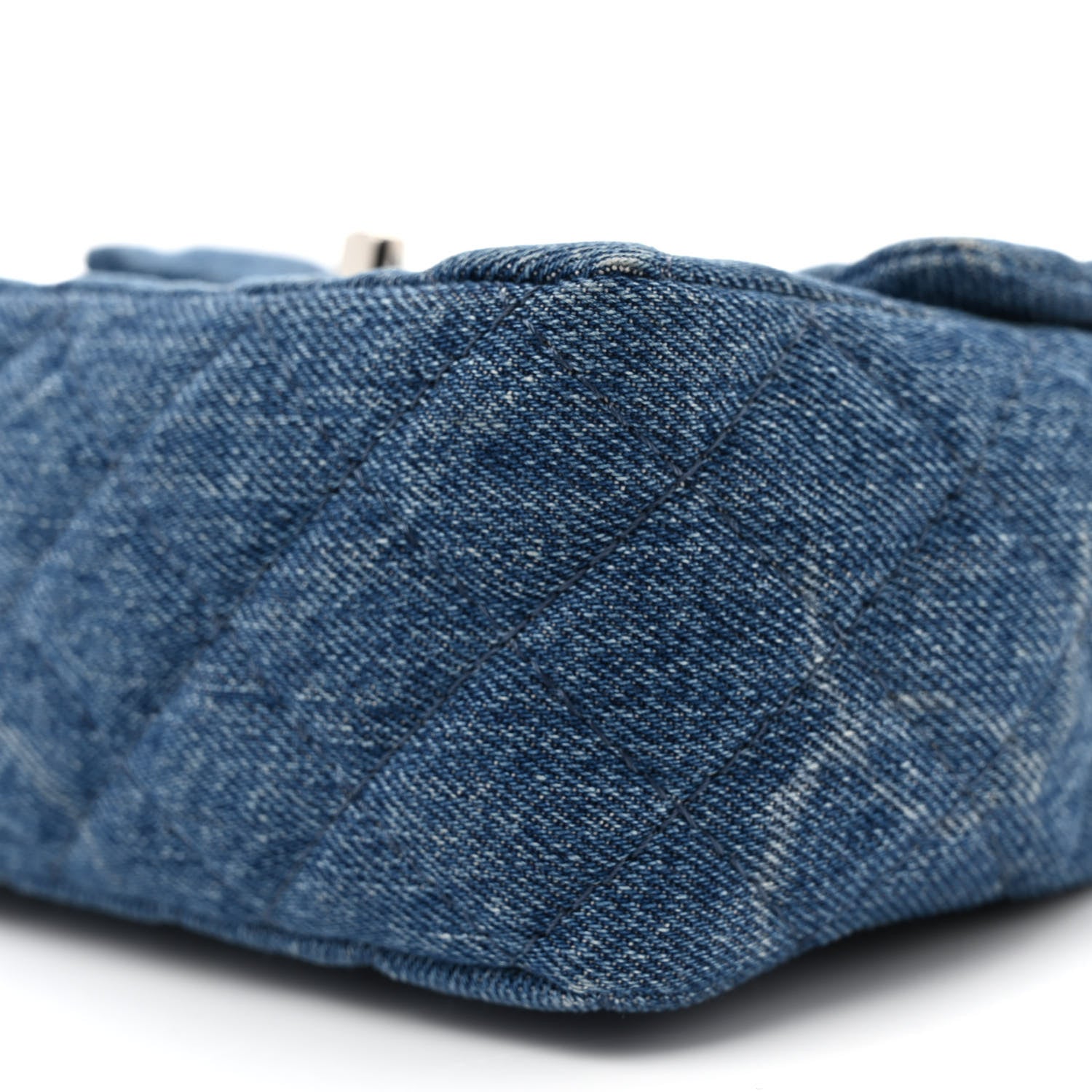 Chanel Denim CC Quilted Mini Square Flap Blue 10 of 11